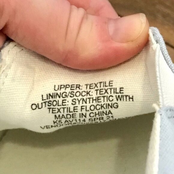 J.CREW Crewcuts Kids Daisy Print Light Blue and Pink Canvas Slip-On Shoes Size 5 - Picture 9 of 9